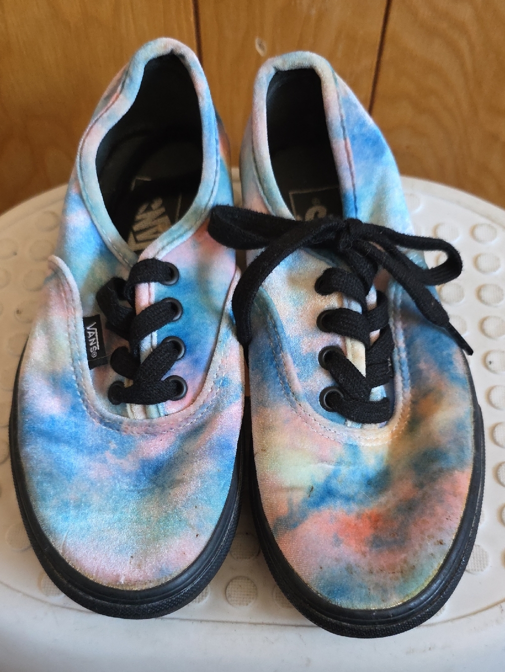 Vans Tie-Dye Canvas Sneakers - Blue Pink Orange